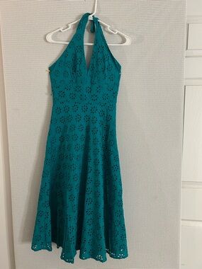 Bandolino Teal Backless Dress